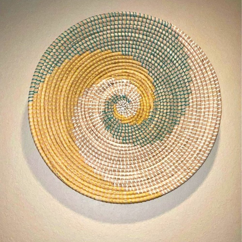 Boho Seagrass Wall Decor, Natural Hanging Woven Wall Basket, African Wall Decor